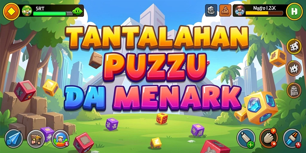 Tampilan gameplay 5RT menampilkan teka-teki seru yang menantang.