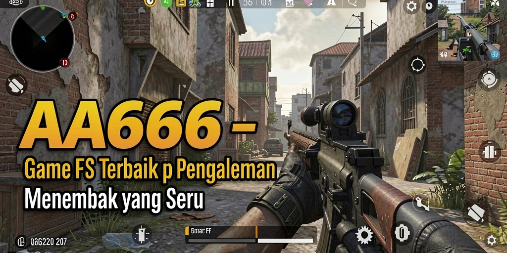 Tampilan gameplay mendebarkan dari AA666 dengan aksi menembak yang intens.