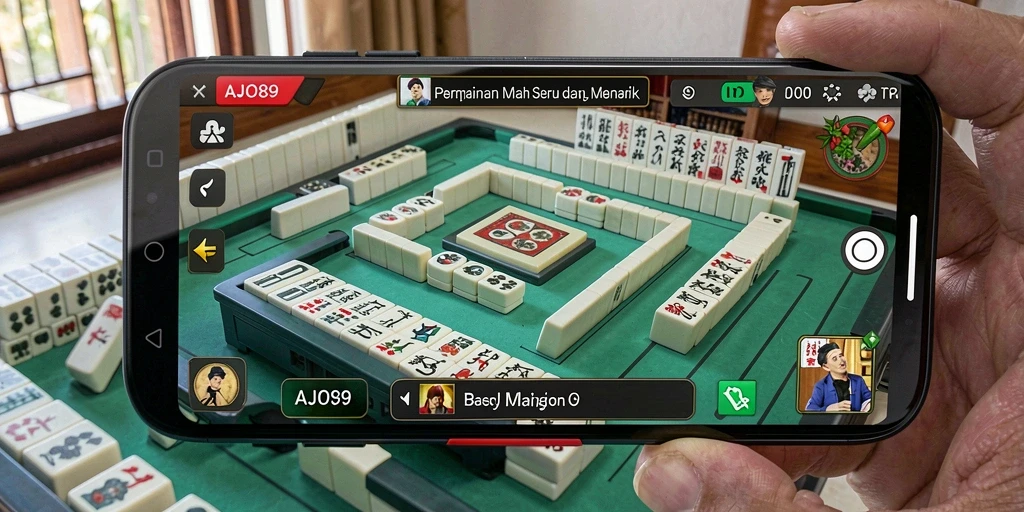Screenshot AJO89 menampilkan gameplay seru Mahjong yang menantang.