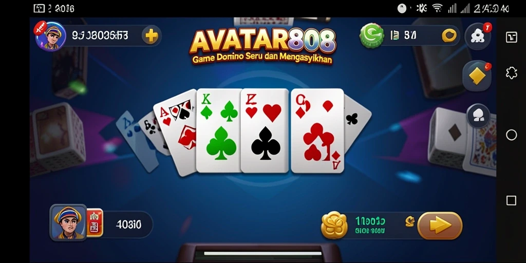 Screenshot gameplay AVATAR808 yang menunjukkan keseruan bermain Domino.