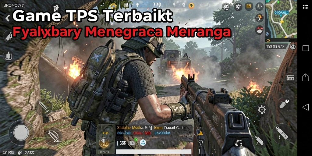 Gameplay seru BROMO77 dalam pertempuran TPS.