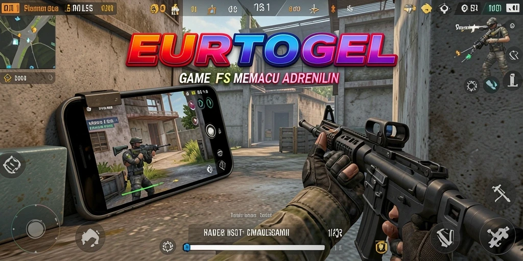 Tampilan gameplay mendebarkan dari EUROTOGEL dengan aksi FPS yang intens.
