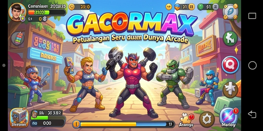 Screenshot GACORMAX menunjukkan aksi seru dalam gameplay arcade.
