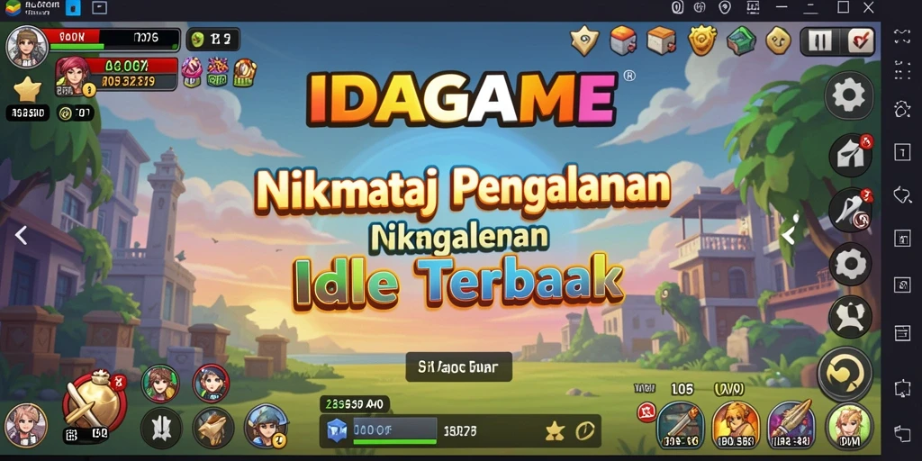 Screenshot menampilkan aksi seru gameplay Idle IDAGAME.