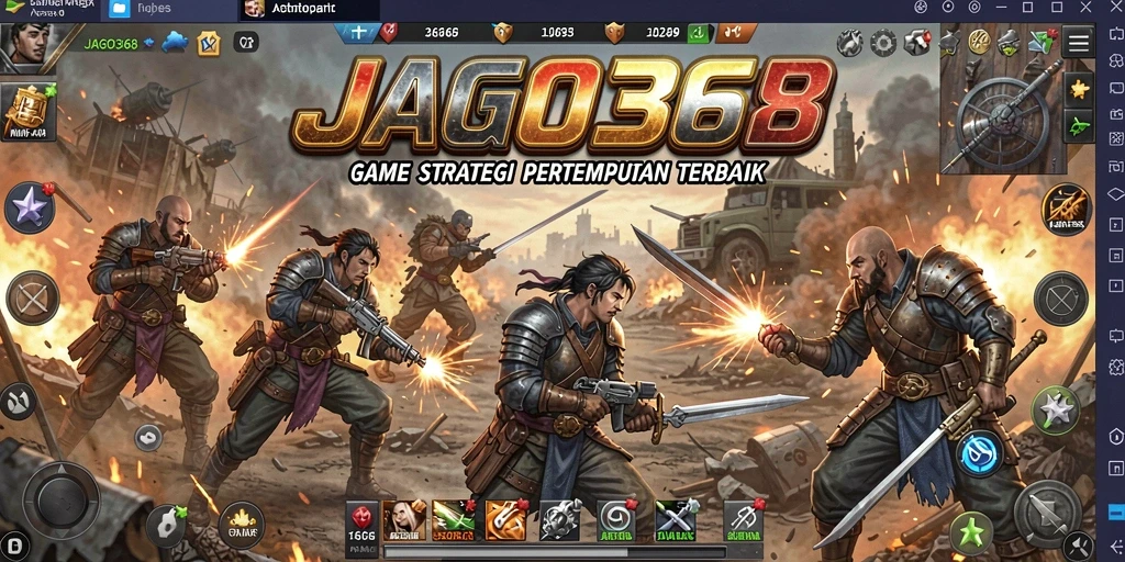 Screenshot menunjukkan aksi pertempuran di JAGO368 yang mendebarkan.