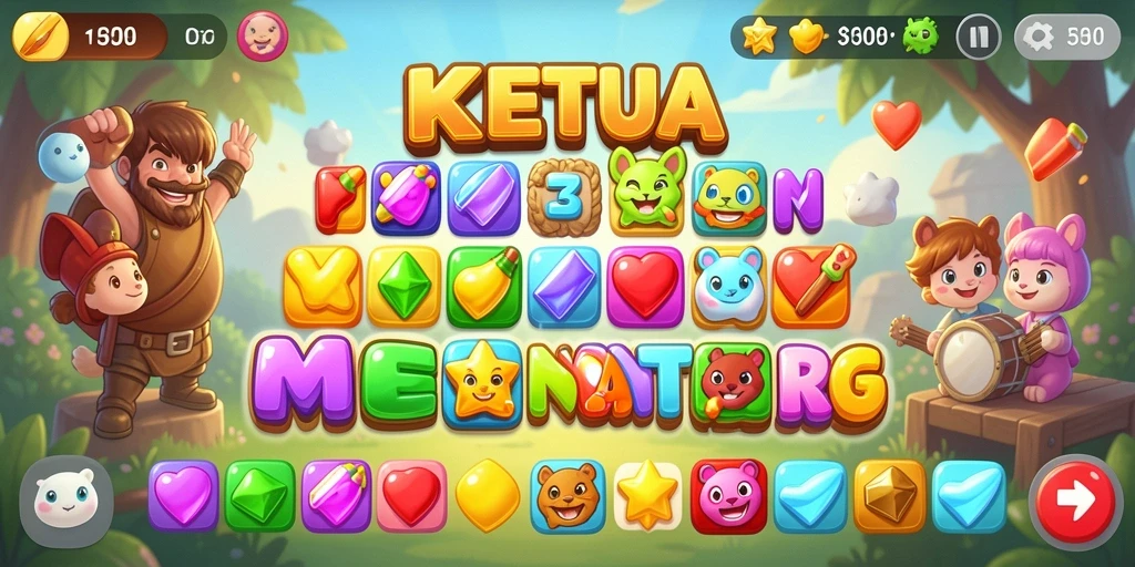 Screenshot gameplay KETUA yang seru dan penuh warna.