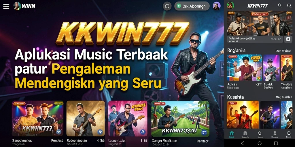 Screenshot KKWIN777 menampilkan fitur karaoke yang seru dan interaktif.