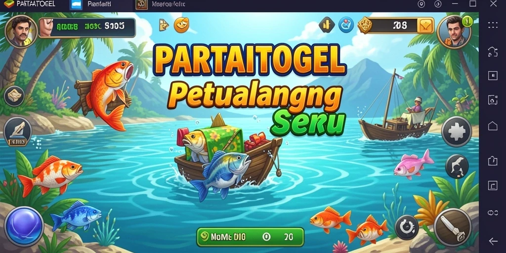 Tampilan gameplay PARTAITOGEL dengan aksi memancing yang seru.