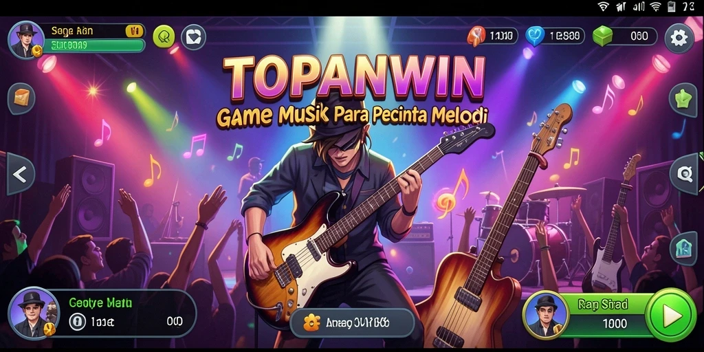Screenshot gameplay TOPANWIN menampilkan pengalaman bermain musik yang seru.