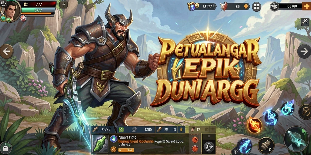 Screenshot menampilkan pertarungan seru dalam dunia ARPG UT77.