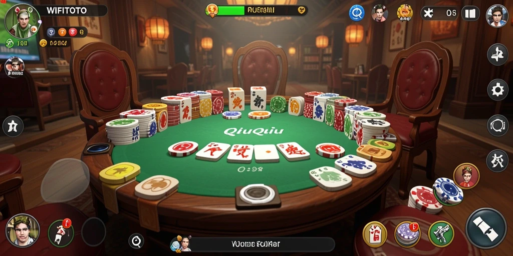Screenshot gameplay WIFITOTO menampilkan aksi seru QiuQiu.